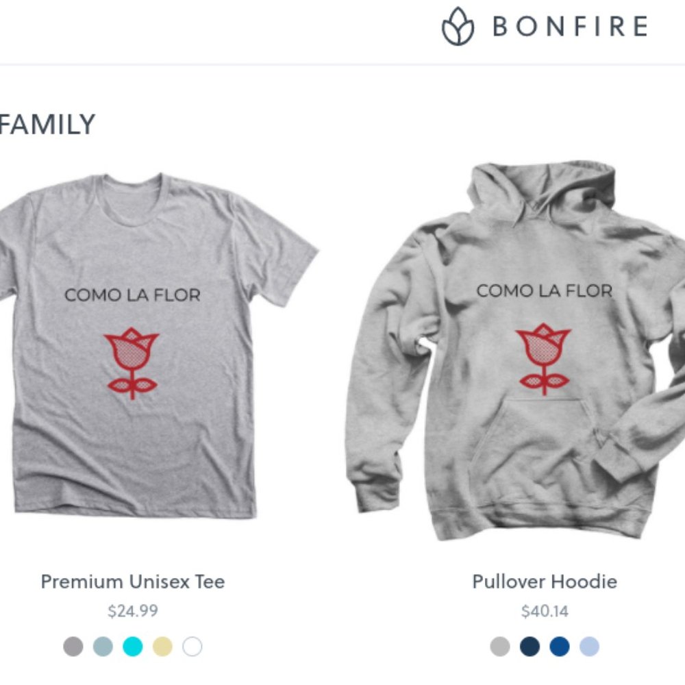 my custom made T-shirts on bonfire.com